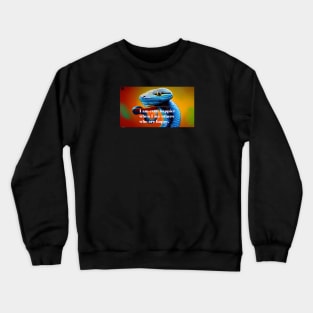 Happiness mantra with artistic snake, coloful design Crewneck Sweatshirt